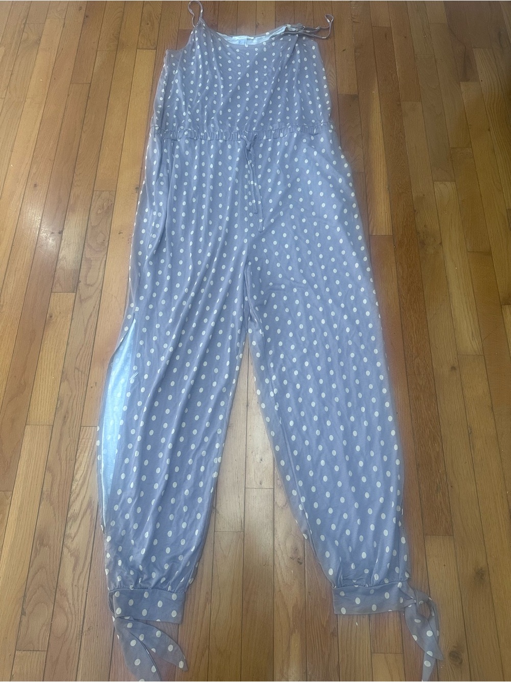 Lascana Venus 1X lavender Polka Dot Wide-Leg Jumpsuit